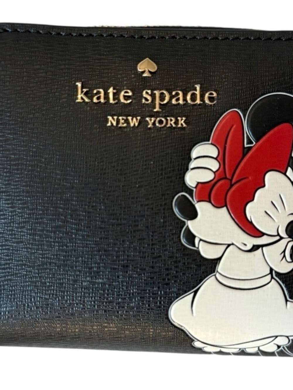 🎀Disney x Kate Spade Minnie Mouse Black Zip-Around Wallet
